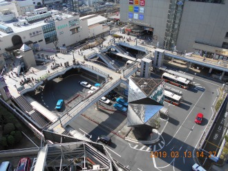 2019年の川越駅東口駅前広場の写真