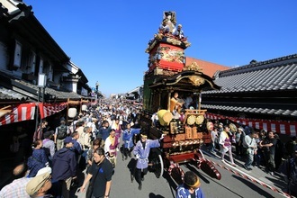 川越まつり（山車が一番街を通行する様子）