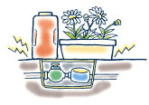 イラスト：物を置かない