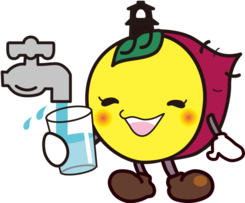 水道の水を飲むときもイラスト