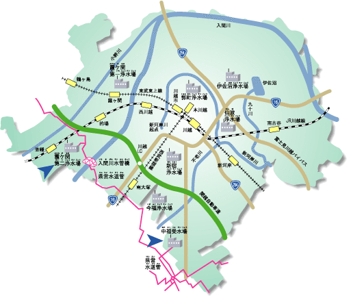 地図：浄水場マップ