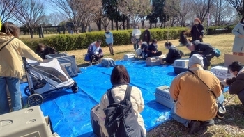 災害時に役立つしつけ教室の様子