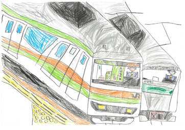 写真：優秀賞　『スーパー川越線』の絵