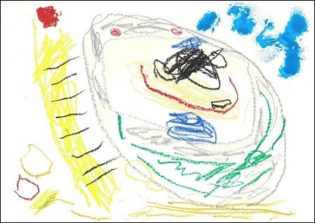 写真：優秀賞　「しゃしょうさんのぼく」の絵