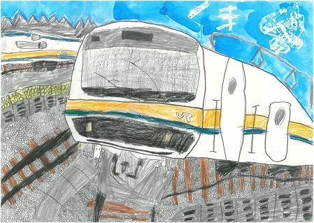 写真：優秀賞　「かっこいいかわごえせん」の絵