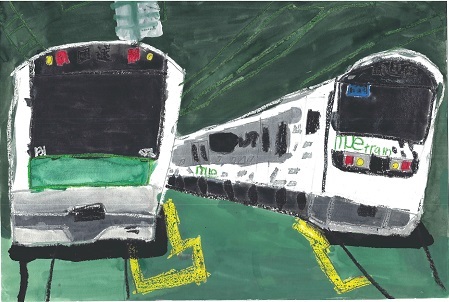 写真：優秀賞　「また見たいなmuetrain！」の絵