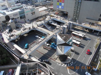 写真：2019年の川越駅東口駅前広場