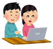 イラスト：パソコン操作