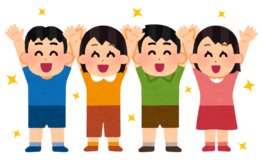 イラスト：輝かしい活躍を遂げた小学生から高校生までの皆さんのイメージ