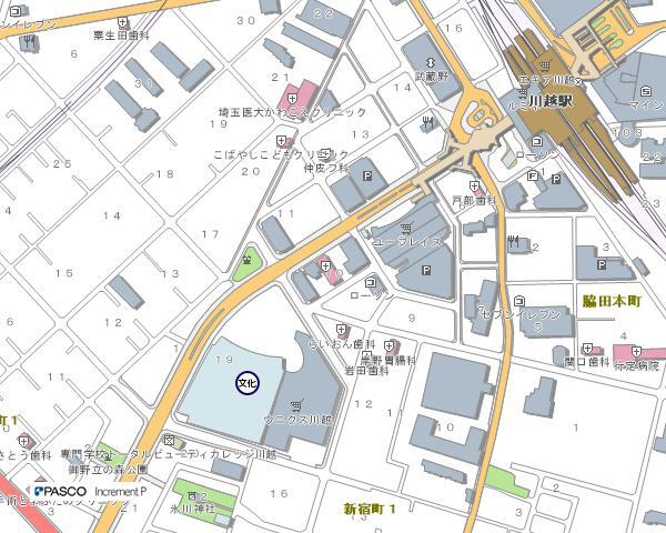 イラスト：ウェスタ川越の地図
