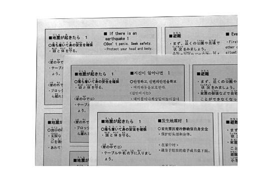 写真：防災カード