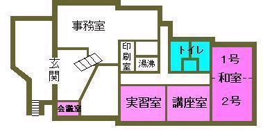 イラスト：中央公民館の館内図