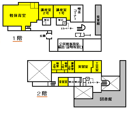 イラスト：館内案内図