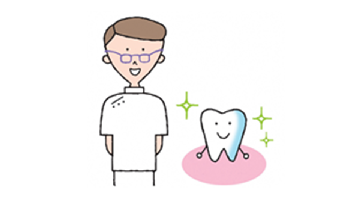歯医者さんときれいな歯のイラスト