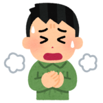 咳で苦しむ人のイラスト