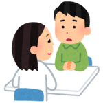 カウンセリングを受けるイラスト