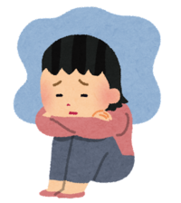 落ち込む女性のイラスト