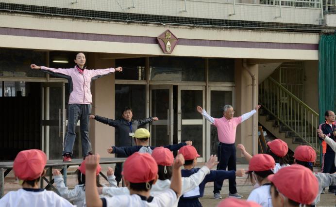 写真：ラジオ体操講習会の様子