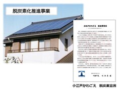 写真：脱炭素化推進事業の活動（小江戸かわごえ脱炭素宣言）