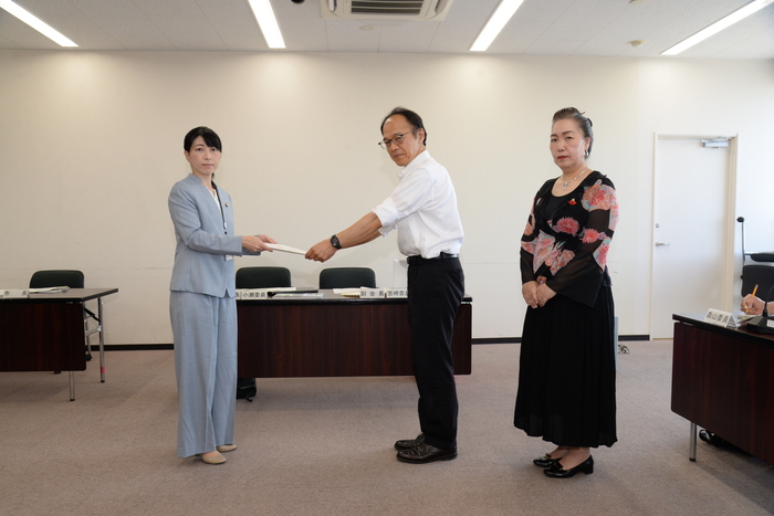 令和7年度川越市環境審議会の諮問の写真