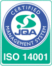 イラスト：ISO14001認証ロゴ