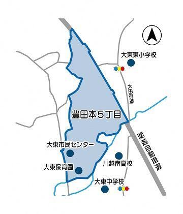 地図：豊田本5丁目区域図