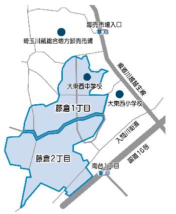 地図：藤倉区域図