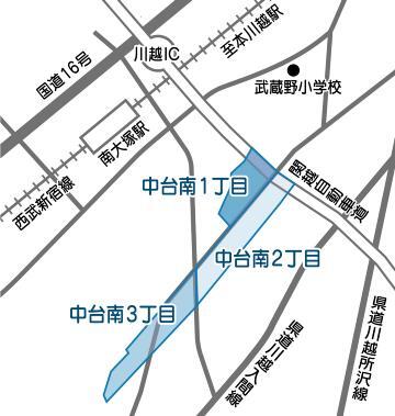 地図：中台南区域図