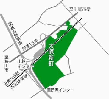 地図：大塚新町の区域