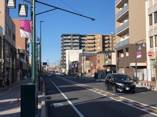 写真：本川越駅から北、中央通りの風景
