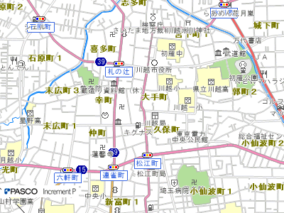 地図：一番街周辺道路