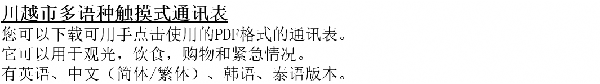 画面：指さしシートについての中国語の案内