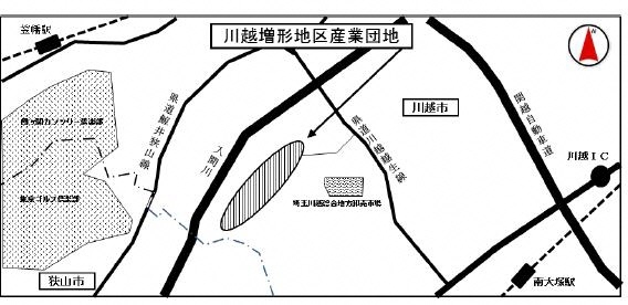地図：産業団地位置図