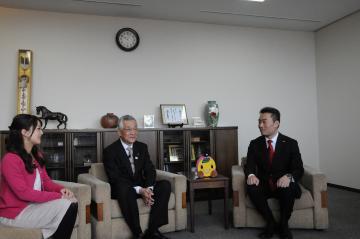 写真:西海社長との対談