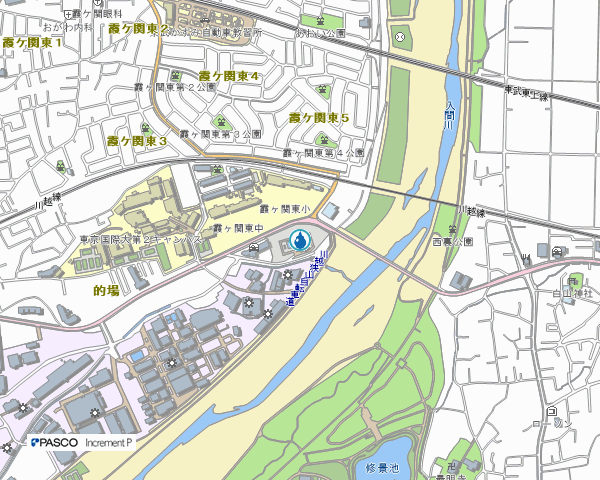 イラスト：川越市上下水道管理センターの地図