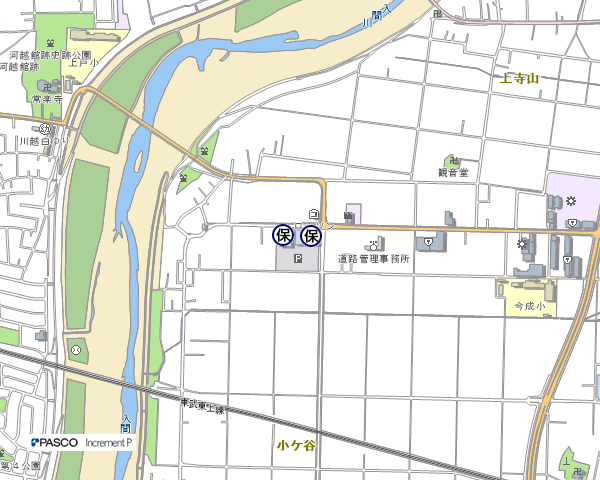イラスト：川越市保健所の地図