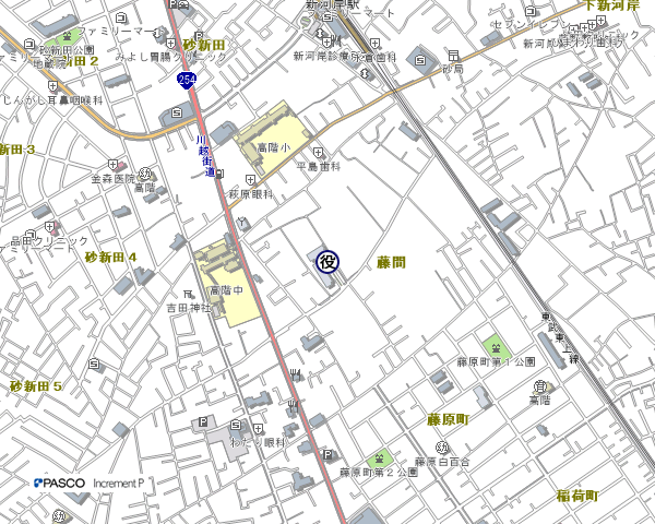 イラスト：高階市民センターの地図