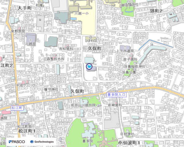 イラスト:中央公民館の地図