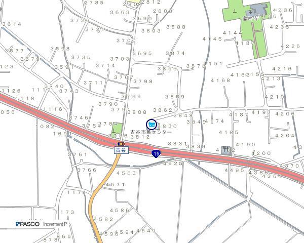 古谷公民館の地図