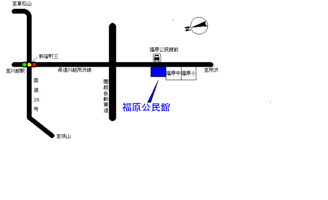 地図：福原公民館周辺