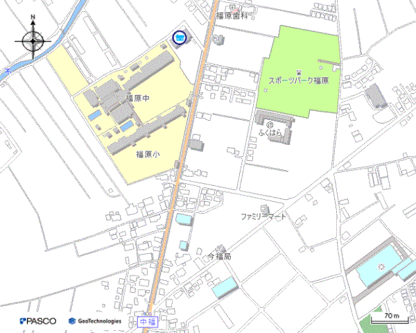 福原公民館の地図