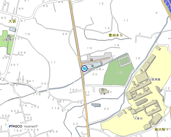 イラスト：大東公民館の地図