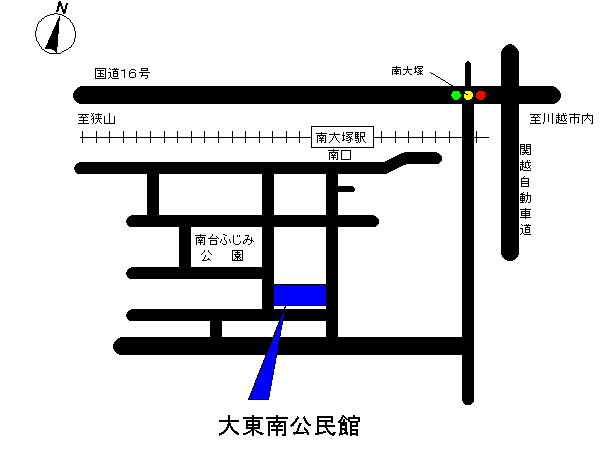 地図：大東南公民館周辺