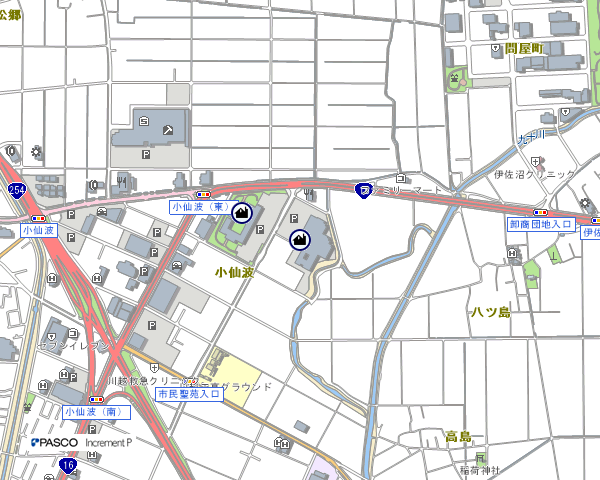 イラスト：川越市民聖苑やすらぎのさとの地図
