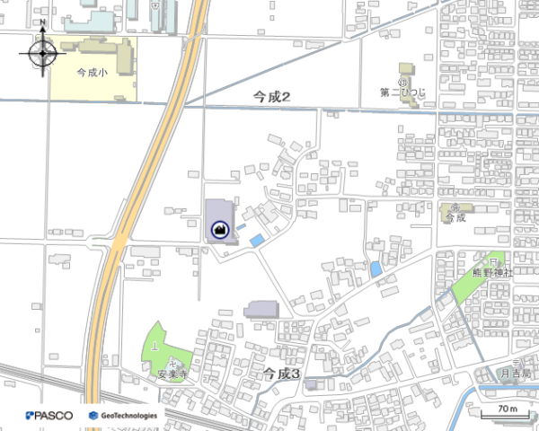 イラスト:今成学校給食センターの地図
