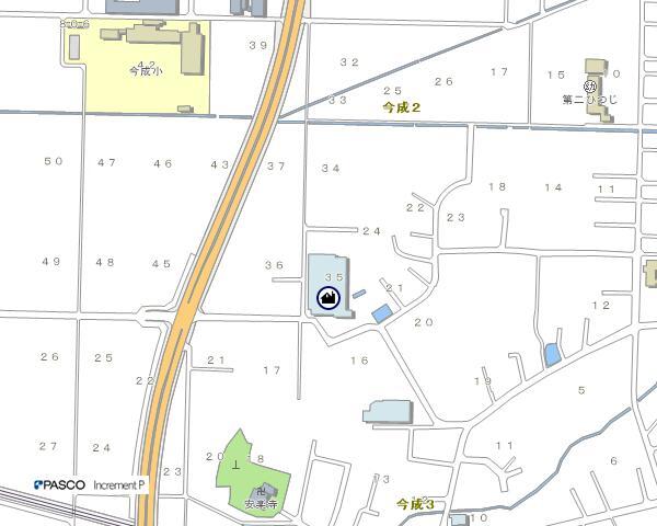 イラスト：今成学校給食センターの地図
