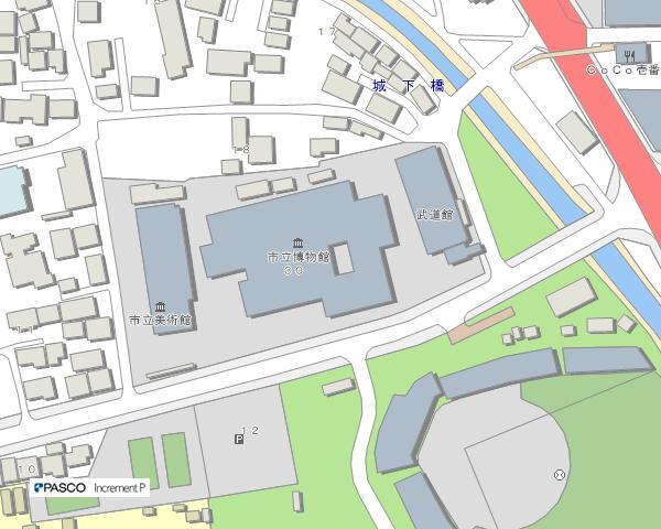イラスト：市立博物館の地図