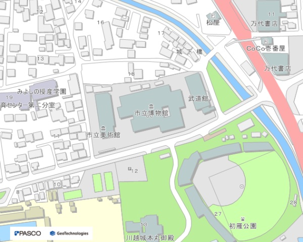 イラスト:市立博物館の地図