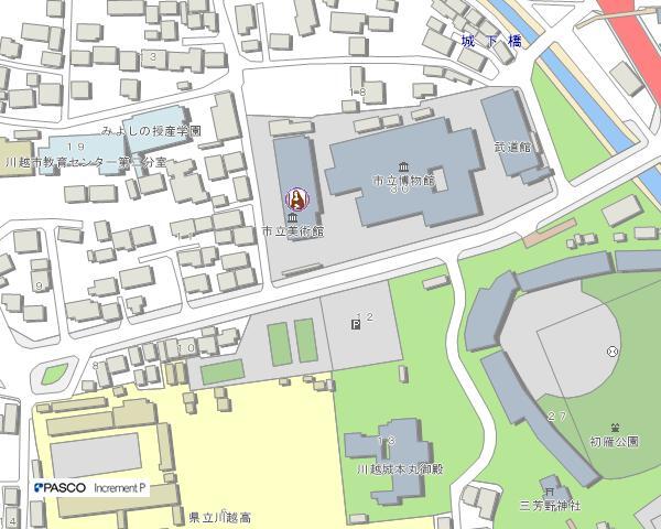 イラスト：市立美術館の地図