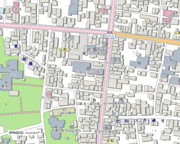 イラスト：川越まつり会館の地図